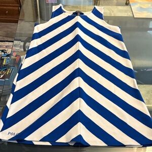 Ralph Lauren Chevron Blue and White Dress